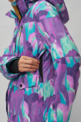 Оптом Горнолыжный костюм женский фиолетового цвета 02302-1F, фото 12