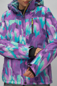Оптом Горнолыжный костюм женский фиолетового цвета 02302-1F, фото 13