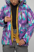 Оптом Горнолыжный костюм женский фиолетового цвета 02302-1F, фото 14