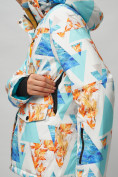 Оптом Горнолыжный костюм женский голубого цвета 02302-1Gl в Ростове-на-Дону, фото 12