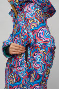 Оптом Горнолыжный костюм женский синего цвета 02302-1S, фото 11