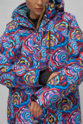 Оптом Горнолыжный костюм женский синего цвета 02302-1S, фото 12