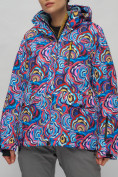Оптом Горнолыжный костюм женский синего цвета 02302-1S в Уфе, фото 8