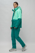 Оптом Горнолыжный костюм женский бирюзового цвета 02302Br в Перми, фото 2