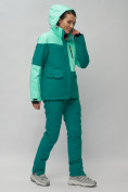 Оптом Горнолыжный костюм женский бирюзового цвета 02302Br в Самаре, фото 7