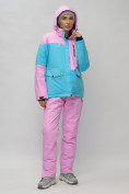Оптом Горнолыжный костюм женский фиолетового цвета 02302F, фото 10