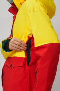 Оптом Горнолыжный костюм женский желтого цвета 02302J, фото 16
