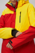 Оптом Горнолыжный костюм женский желтого цвета 02302J, фото 17