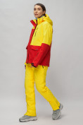 Оптом Горнолыжный костюм женский желтого цвета 02302J, фото 2