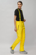 Оптом Горнолыжный костюм женский желтого цвета 02302J, фото 24