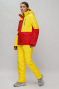 Оптом Горнолыжный костюм женский желтого цвета 02302J, фото 5