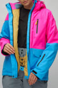 Оптом Горнолыжный костюм женский розового цвета 02302R в Сочи, фото 10
