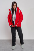 Оптом Горнолыжный костюм женский зимний красного цвета 02305Kr в Сочи, фото 11