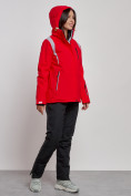 Оптом Горнолыжный костюм женский зимний красного цвета 02305Kr в  Красноярске, фото 3