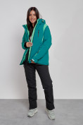 Оптом Горнолыжный костюм женский зимний темно-зеленого цвета 02305TZ в  Красноярске, фото 12