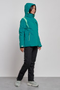 Оптом Горнолыжный костюм женский зимний темно-зеленого цвета 02305TZ в Екатеринбурге, фото 7