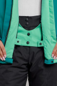 Оптом Горнолыжный костюм женский зимний темно-зеленого цвета 02305TZ в Перми, фото 9