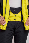 Оптом Горнолыжный костюм женский зимний желтого цвета 02306J в Екатеринбурге, фото 10