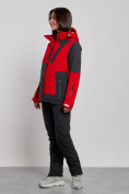 Оптом Горнолыжный костюм женский зимний красного цвета 02306Kr в Уфе, фото 5