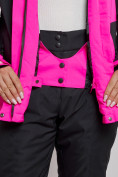 Оптом Горнолыжный костюм женский зимний розового цвета 02306R, фото 10