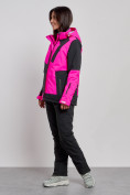 Оптом Горнолыжный костюм женский зимний розового цвета 02306R, фото 2
