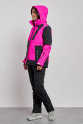 Оптом Горнолыжный костюм женский зимний розового цвета 02306R в Уфе, фото 6