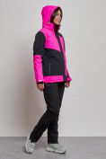 Оптом Горнолыжный костюм женский зимний розового цвета 02306R в Екатеринбурге, фото 7