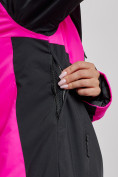 Оптом Горнолыжный костюм женский зимний розового цвета 02306R, фото 9