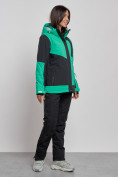 Оптом Горнолыжный костюм женский зимний зеленого цвета 02306Z, фото 2