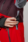 Оптом Горнолыжный костюм женский большого размера зимний красного цвета 02308Kr, фото 8