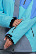 Оптом Горнолыжный костюм женский большого размера зимний синего цвета 02308S, фото 8