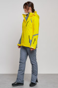 Оптом Горнолыжный костюм женский зимний желтого цвета 02316J в Самаре, фото 2