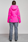 Оптом Горнолыжный костюм женский зимний розового цвета 02316R, фото 4