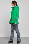 Оптом Горнолыжный костюм женский зимний зеленого цвета 02316Z, фото 2
