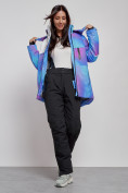 Оптом Горнолыжный костюм женский зимний фиолетового цвета 02321F, фото 15