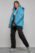 Оптом Горнолыжный костюм женский зимний голубого цвета 02321Gl в  Красноярске, фото 9