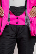 Оптом Горнолыжный костюм женский зимний розового цвета 02321R в Омске, фото 11