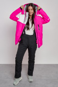 Оптом Горнолыжный костюм женский зимний розового цвета 02321R, фото 15