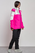 Оптом Горнолыжный костюм женский зимний розового цвета 02321R в Перми, фото 5