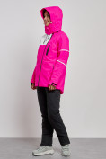 Оптом Горнолыжный костюм женский зимний розового цвета 02321R в Казани, фото 9