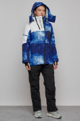 Оптом Горнолыжный костюм женский зимний синего цвета 02321S в Сочи, фото 11