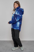 Оптом Горнолыжный костюм женский зимний синего цвета 02321S в Сочи, фото 2