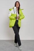 Оптом Горнолыжный костюм женский зимний салатового цвета 02321Sl в  Красноярске, фото 10