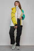 Оптом Горнолыжный костюм женский зимний желтого цвета 02322J в Краснодаре, фото 25