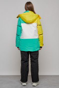 Оптом Горнолыжный костюм женский зимний желтого цвета 02322J в Краснодаре, фото 4