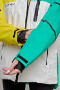 Оптом Горнолыжный костюм женский зимний желтого цвета 02322J в Иркутске, фото 9