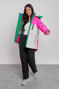 Оптом Горнолыжный костюм женский зимний розового цвета 02322R в Казани, фото 14