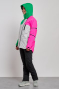 Оптом Горнолыжный костюм женский зимний розового цвета 02322R в Казани, фото 9