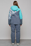 Оптом Горнолыжный костюм женский зимний бирюзового цвета 02337Br в Тюмени, фото 4