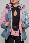 Оптом Горнолыжный костюм женский зимний розового цвета 02337R, фото 12